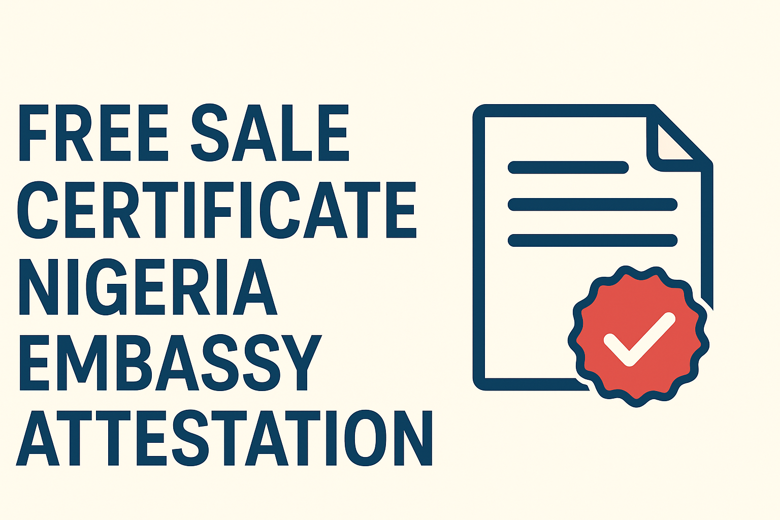Free Sale Certificate Nigeria Embassy Attestation