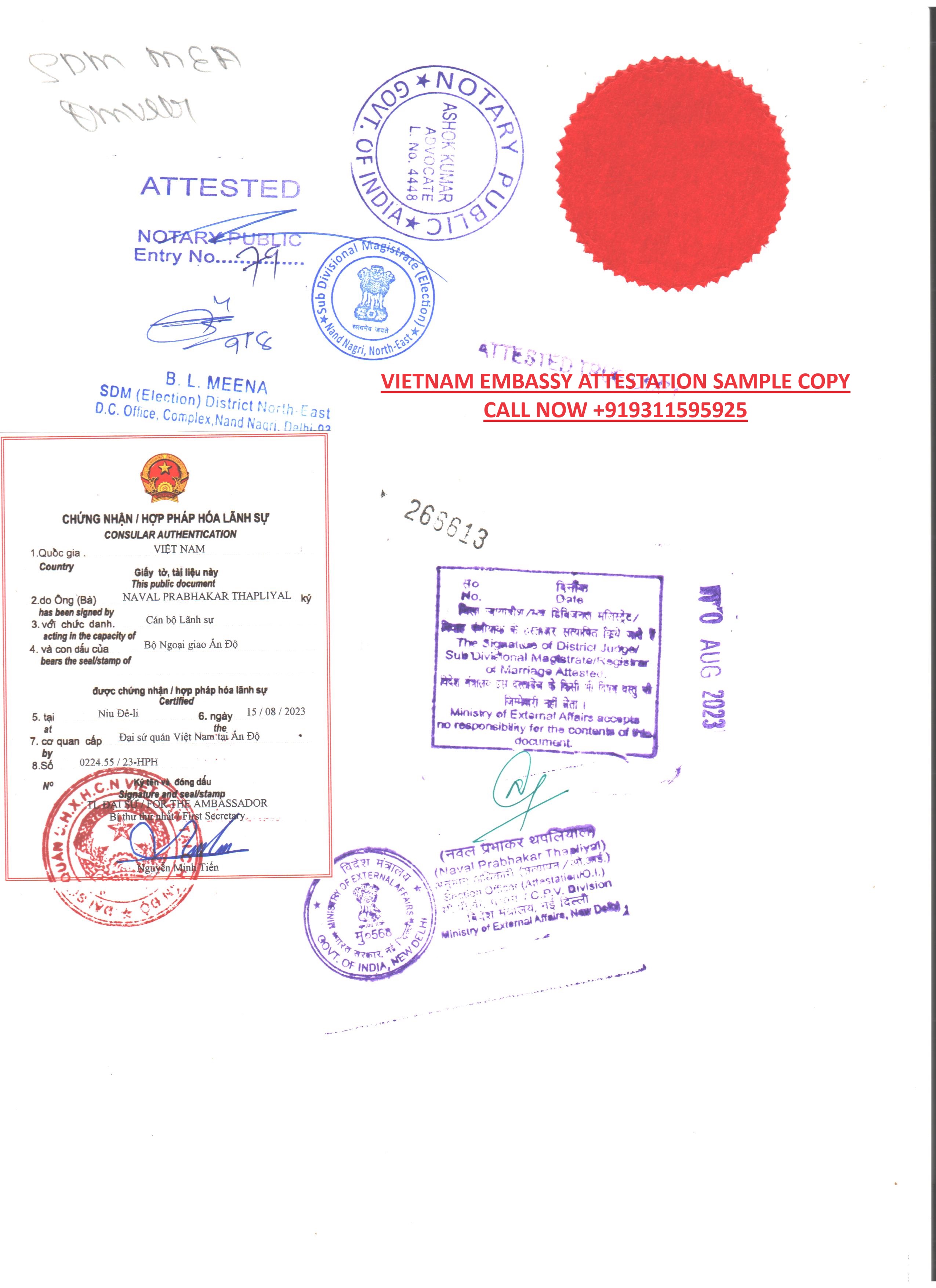 Education Certificate Vietnam Embassy Attestation